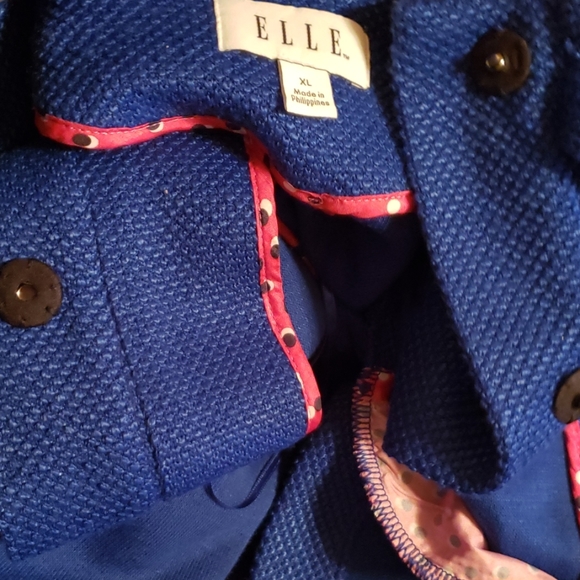 Elle Solid Bow Coat XL NWT - Picture 5 of 5